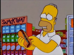 4.2K views · 152 reactions | "Hey, this hot dog tastes different." (S10, E1: "Lard of the Dance") *requested by Justin Miller* | Nothing but Simpsons clips | Facebook