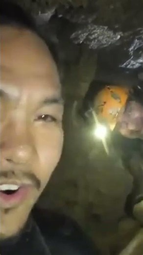 Unreal Footage Shows Crews Squeezing Through Claustrophobic Laos Cave to Save Villagers #shorts