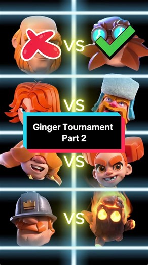 Is Lumberjack or Valkyrie more attractive? Ginger Tournament Part 2 #clashroyale #looksmaxing #valkyrie #lumberjack #usagaming