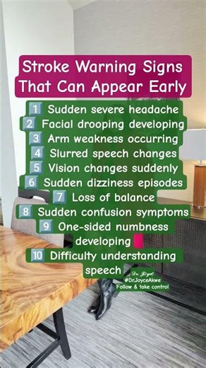 Early Stroke Signs: Know The Clues That Can Help You Act Faster #StrokeAwareness #HealthTips