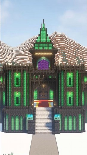 How To Build A Deepslate And Emerald Block Legendary Castle In Minecraft 1.21 | #shorts #minecraft