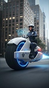 Futuristic Police Monowheel #Next100yrs #futurevehicles