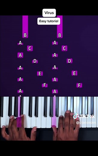 Virus - Beethoven easy version piano tutorial #pianosoin #pianotutorial #pianosoinapp