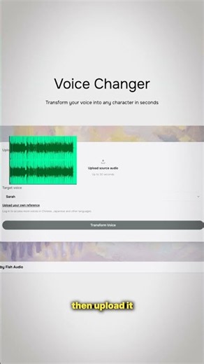 Record your voice and change it into any character with Voice Changer on Fish Audio