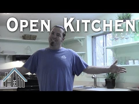 How to install kitchen shelves, open kitchen style. Build shelves. Easy!