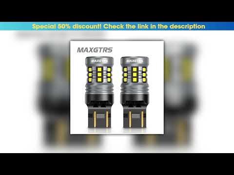 Best Seller Maxgtrs 2x 1157 P21/5W BAY15D LED Canbus T20 7443 W21/5W LED Bulb 6500K White Red DRL C