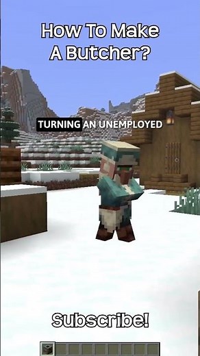 How To Turn An Unemployed Villager Into A Butcher In Minecraft?!