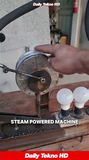 DIY Steam Engine Powers Lights 🔥 #SteamEngine