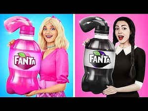 Wednesday vs Barbie Cooking Challenge | Pink vs Black Cake Decorating Situations by Candy Land