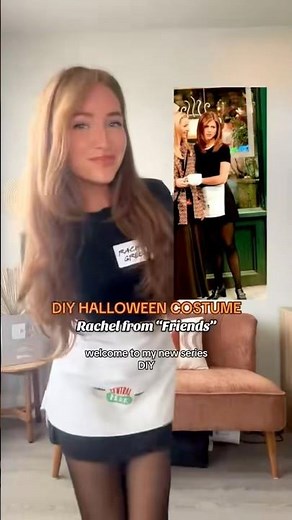 DIY Halloween Costume: Rachel Green from Friends ☕️ #cricuthalloween #diyhalloweencostumes