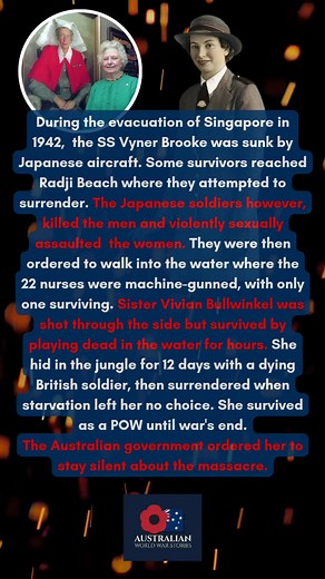 Sister Vivian Bullwinkel - sole survivor of the Bangka Island Massacre, awarded the Florence Nightingale Medal, and one of the most courageous women in Australian military history. | Australian World War Stories