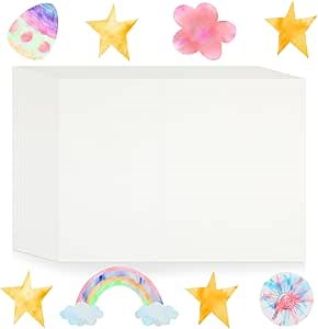 100 Pcs Color Diffusion Paper Set White Rectangular 14 x 18 Inch Watercolor DIY Painting Craft Paper Handmade Art Activity Supplies for DIY Event Party Holiday Decoration Painting Gifts Bulk