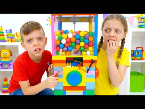 Nikor & Niki MAGIC Candy Machine Challenge 😱🍭 | Funny Kids Story