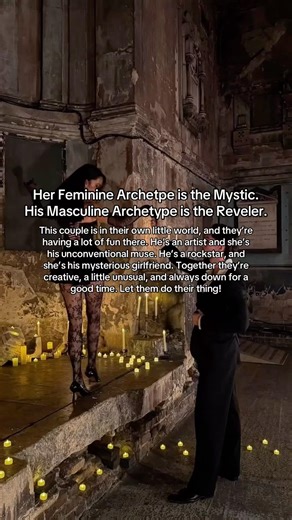 The Mystic Feminine Archetype woman and the Reveler Archetype man relationship #femininearchetypes