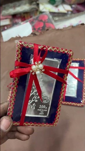 Silver coin Packing for return gifts 😳 #giftideas #coinpacking #silvercoins