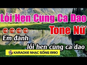 Lỗi Hẹn Cùng Ca Dao - Karaoke Tone Nữ - Karaoke Nhạc Sống 1990 - Beat Mới