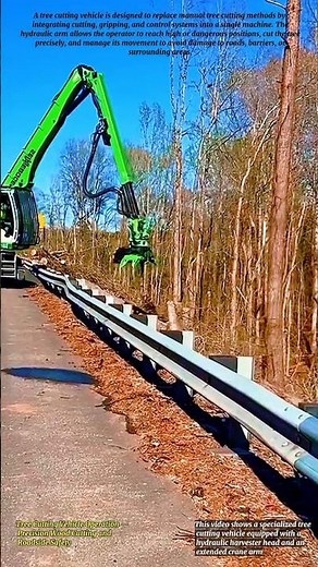 Tree Cutting Vehicle Operation — Precision Wood Cutting and Roadside Safety