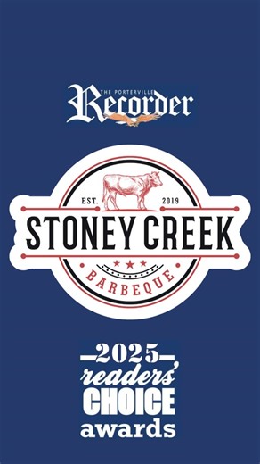 Stoney Creek Barbeque on Instagram: "The winners have been announced for Porterville Recorder's 2025 Readers' Choice Awards, and we placed in 3 categories! Thank you so much to all who voted for us! Your support and business mean the world to our entire staff! Here are the 3 categories we placed: Best Hamburger Favorite BBQ Favorite Caterer Check out the full list of categories and winners here: https://bit.ly/4rBZCss #StoneyCreekBBQ #StoneyCreek #BBQ #Porterville #PortervilleRecorder #ReadersCh