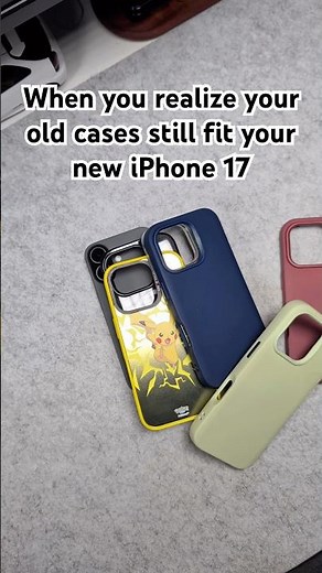 When you realize your old cases still fit your new iPhone 17 #iphone17accessories #tech