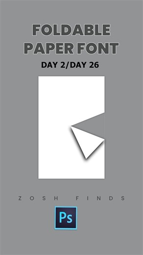 Photoshop Tutorial | Foldable paper font B Letter | Day 2/Day 26 #shorts #photoshoptutorial #font