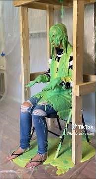 Hot woman gets slimed #gunge