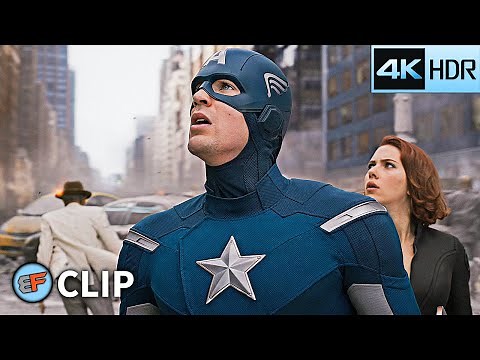 Battle of New York - Avengers vs Chitauri Army (Part 1) | The Avengers (2012) 4K HDR Movie Clip