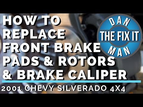 2001 CHEVY SILVERADO 1500 4X4 HOW TO REPLACE FRONT BRAKE PADS & ROTORS & CALIPER - DIY - COMPLETE