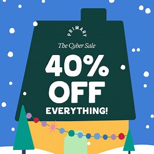 1.6K views |  Our best sale of the year is here NOW! Shop 40% off EVERYTHING sitewide--no promo code needed! ❄️ PLUS unlock free shipping for an entire YEAR with a $50+ order! | Primary.com | Facebook