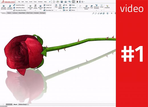 [VIDEO 1/4] How to model a Rose in SOLIDWORKS?