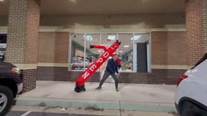 20FT Air Inflatable Waving Tube Man Set with Blower & Wheel, Air Puppet Dance Artist for Mall Opening, Amusement Park, Outdoor Decoration，Red