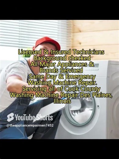 Washing Machine Repair Des Plaines, IL 773 739 6941