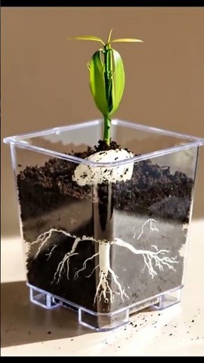 Mongo Plant Growth Timelapse | From Seed to Full Bloom in Transparent Pot | Ultra Realistic 4K