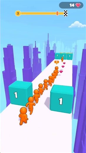 Crowd Stack 3d❤️ #crowdrunner #gameplay #shorts