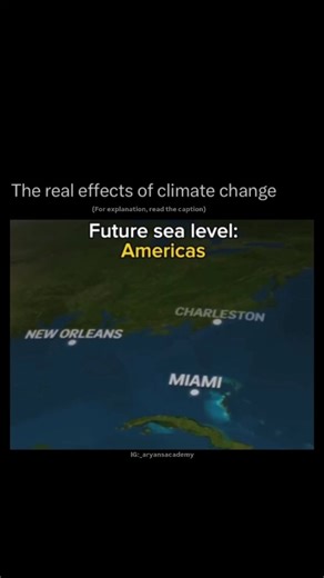 Aryans Academy on Instagram: "Climate change has real and serious effects on the Earth. Rising global temperatures cause glaciers and polar ice caps to melt and make ocean water expand, leading to sea level rise. This increase in sea level floods coastal areas, damages homes and ecosystems, and threatens people living near the sea. Climate change also changes weather patterns, causing heatwaves, floods, droughts, and stronger storms, which affect agriculture, human health, and overall life on th