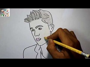 How to draw Justin Bieber Step By Step