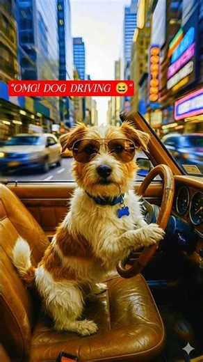 Funny Dog Driving Car 😂 You Won’t Believe This!#shorts#animation#viral#funnydog #cutedog