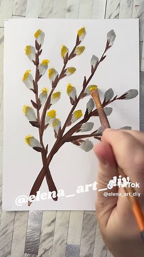 Creative Drawing Ideas for Kids: Paint with Willow Branches