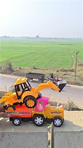 Remote t2 Mahindra tractor loading JCB Excavator Offending testing Review 😱🔥💯