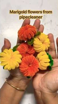 DIY Marigold Flowers from Pipe Cleaner 🌼 | Easy & Beautiful Handmade Flower | Easy Craft Idea