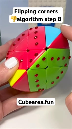 Flipping corners 👎algorithm last layer step 8 #mastermorphix tutorial by Cubearea.fun