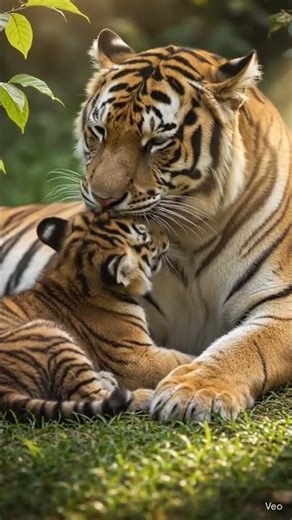 Cute Tiger Mom Loving Her Baby 🐯❤️ | Heart Touching Wildlife Moment