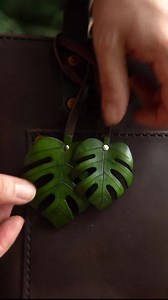 Monstera Leaf Leather Bag Charm / Plant Lover Gift Ideas / Cute Purse Accessories / Made in Canada - Etsy