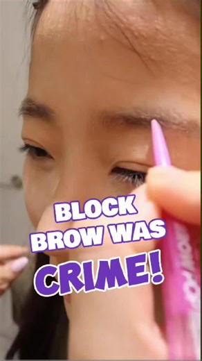 Block brow were a CRIME☠️#eyebrows #makeuptutorial #comedy #haha | eyebrows