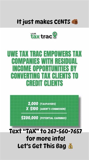 Let’s Do The Math 燐 2000 Tax Clients x $100 (UWE Commission) =...