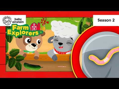 NEW! Observing Up Close with Worms! | Farm Explorers SEASON 2! | Baby Einstein | Educational Cartoon