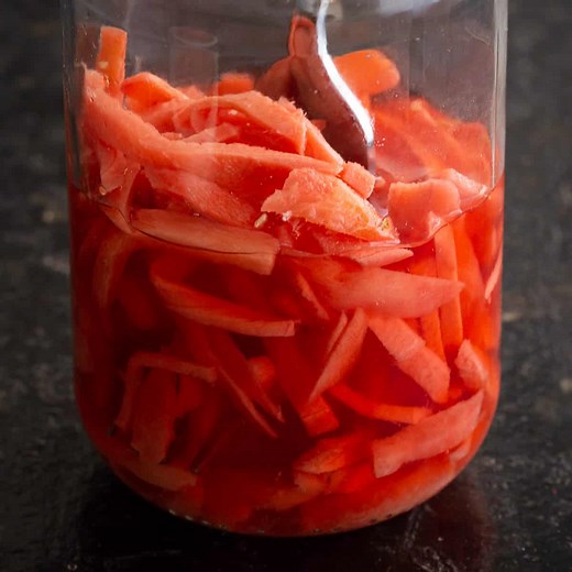 3 Ingredient Japanese Red Pickled Ginger - Beni Shoga