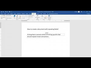 Create repeating data fields in Word