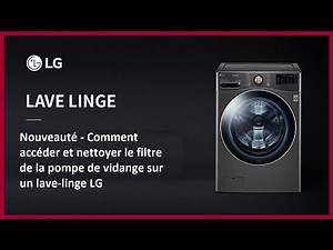 How to access and clean the drain pump filter on an LG washing machine
