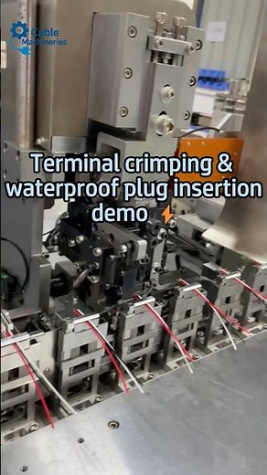 Automatic Terminal Crimping + Waterproof Plug Insertion #machine#terminalcrimpingmachine