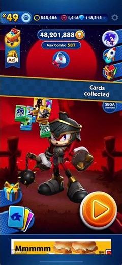 Sonic Dash sound effects: stuff collection (puts away-short)